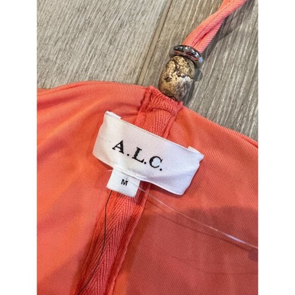 A.L.C. Allegra Ruched Bead-Embellished Midi-Dress Size M - Picture 10 of 13